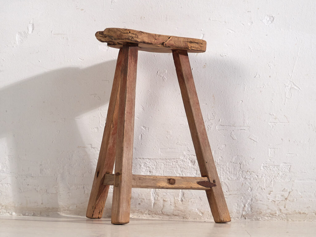 Antique wabi sabi style stool (c.1900) #8