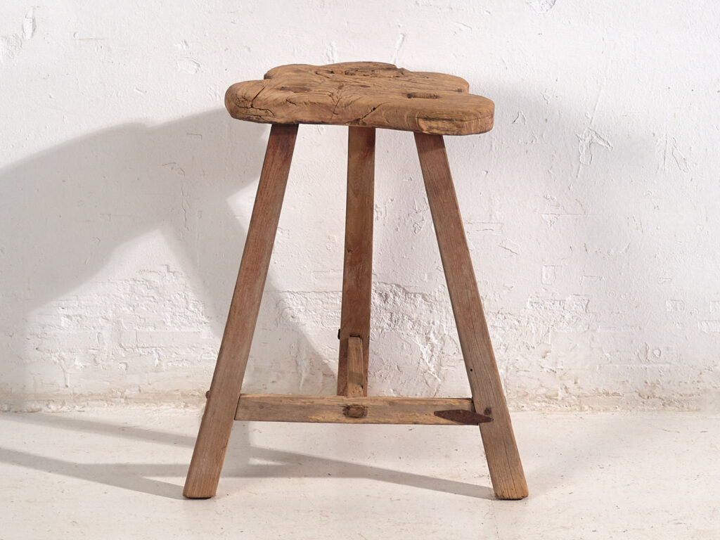 Antique wabi sabi style stool (c.1900) #8