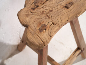 Antique wabi sabi style stool (c.1900) #8