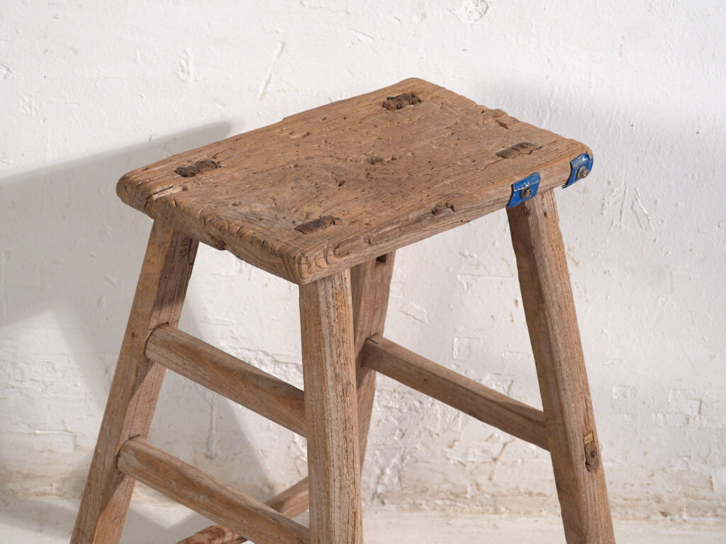 Pareja de taburetes antiguos para mesitas de noche (c.1900). Conjunto de 2 piezas #3