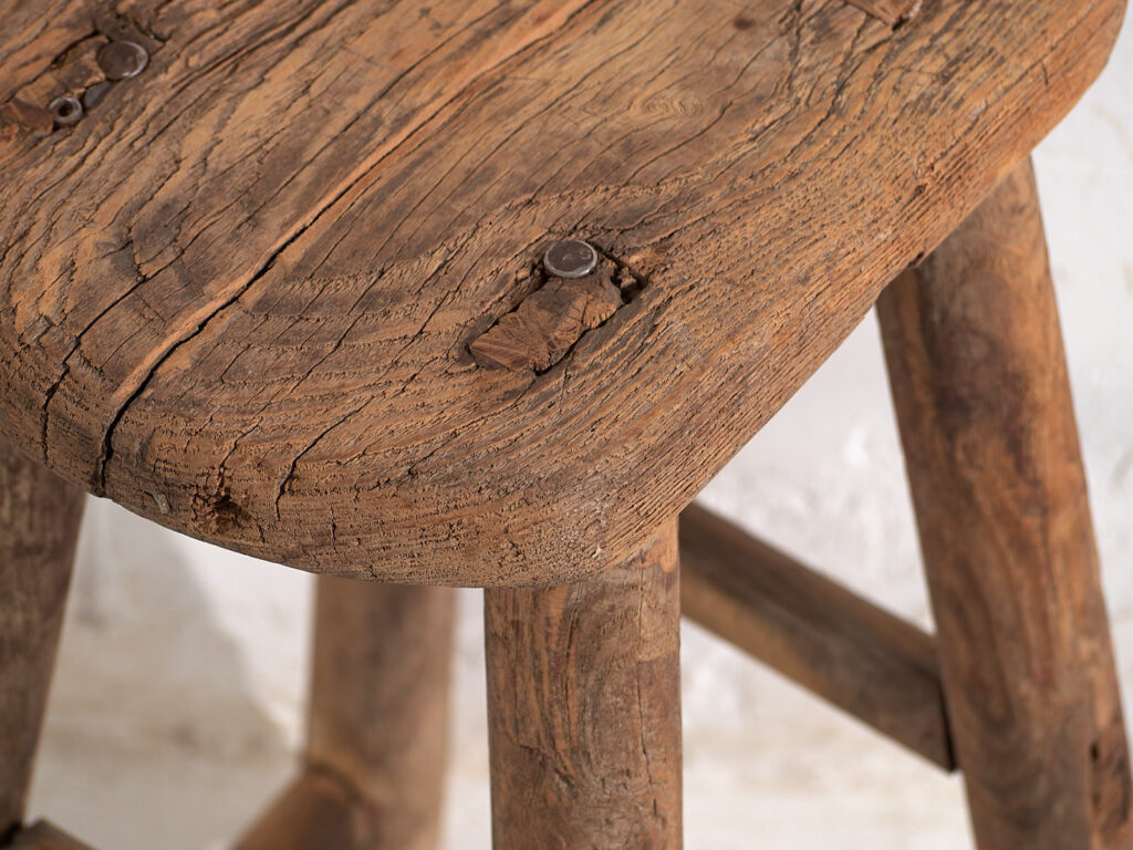 Taburete pequeño antiguo (c.1900) #2