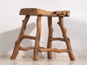 Antique wabi sabi style stool (c.1900) #3
