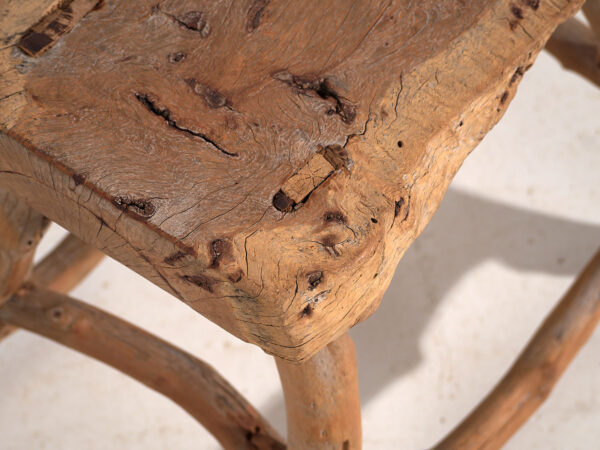 Taburete antiguo de estilo wabi sabi (c.1900) #3