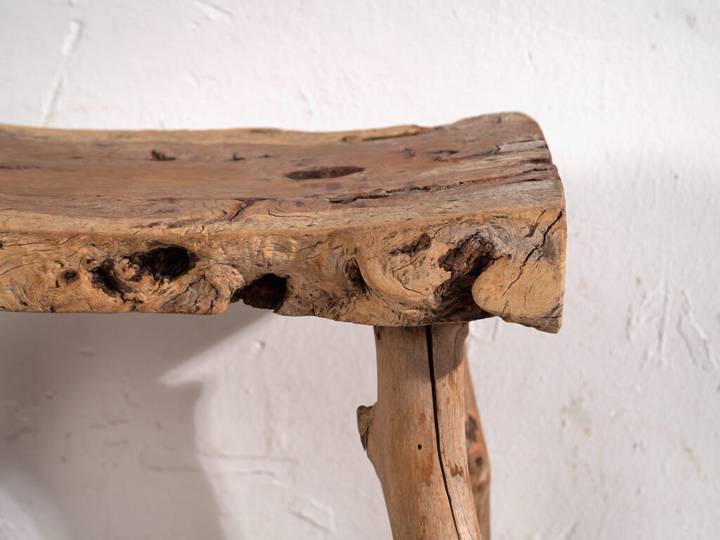 Antique wabi sabi style stool (c.1900) #3