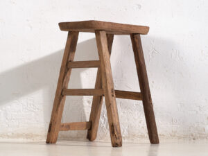 Tabouret rectangulaire ancien (c.1900) #4