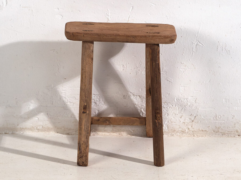 Tabouret rectangulaire ancien (c.1900) #4