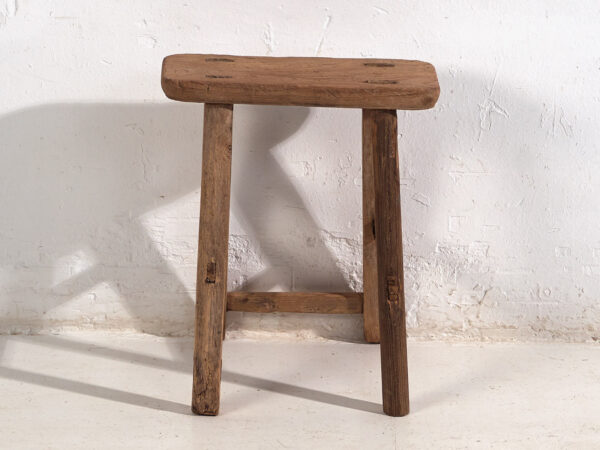 Taburete rectangular antiguo (c.1900) #4
