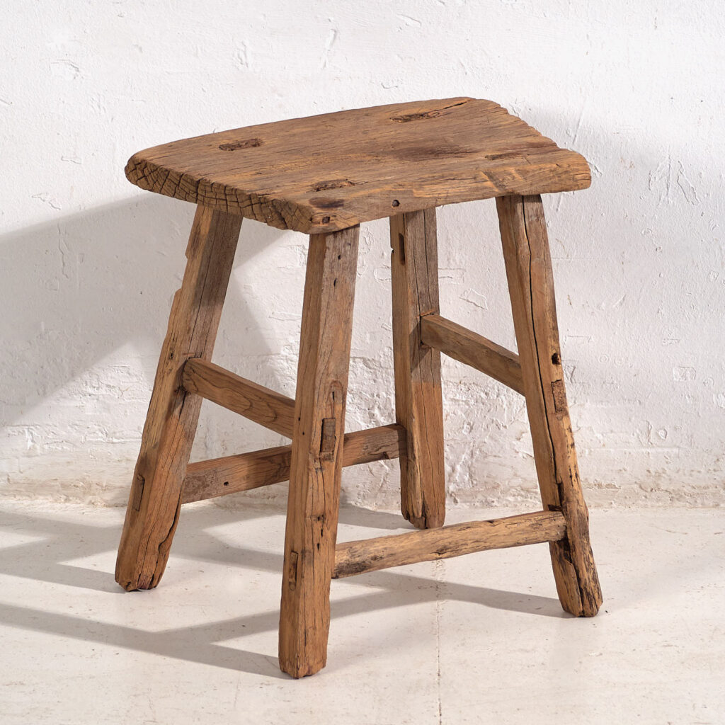 Antique primitive style stool (c.1900) #5