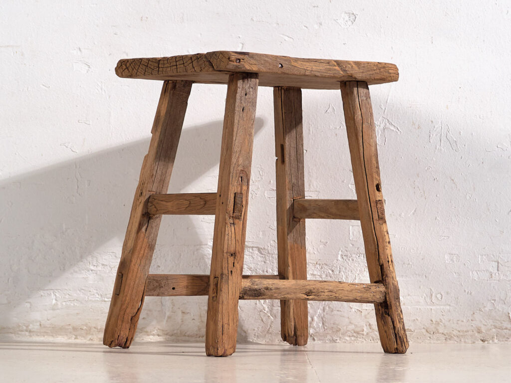 Antique primitive style stool (c.1900) #5