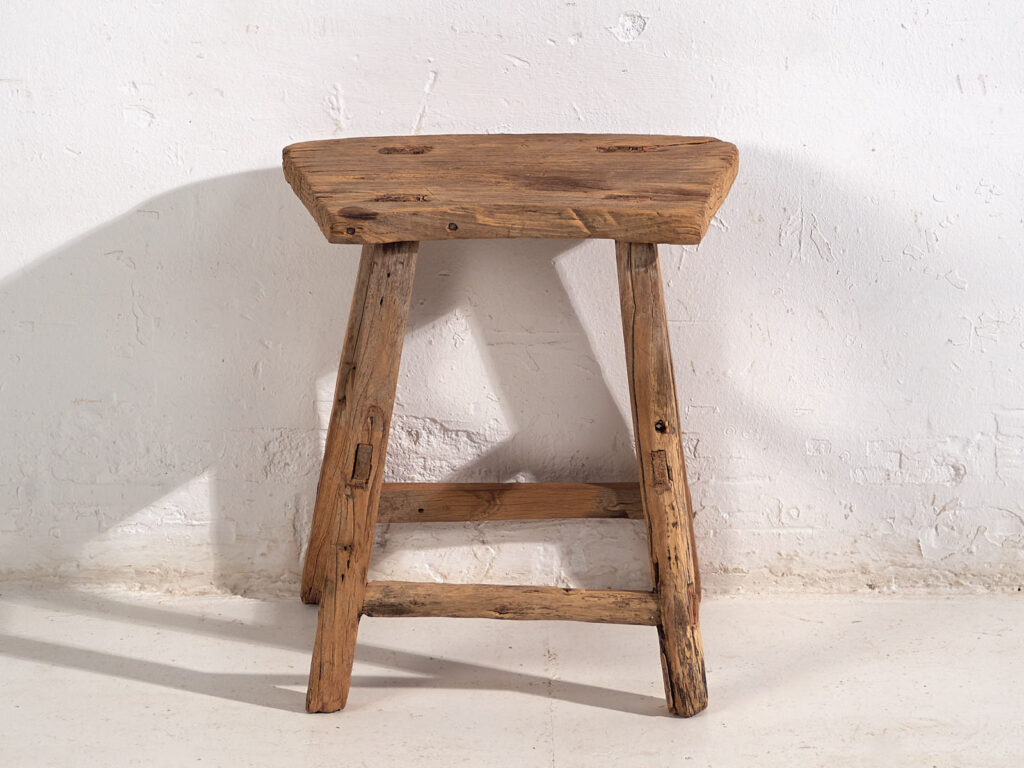 Antique primitive style stool (c.1900) #5