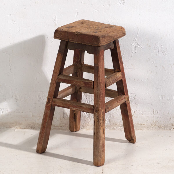 Pequeño taburete antiguo (c.1900) #7