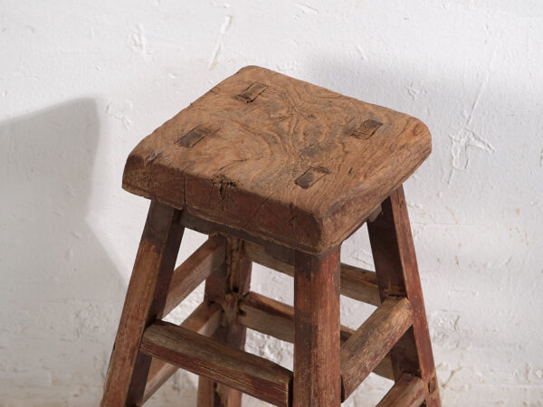 Pequeño taburete antiguo (c.1900) #7