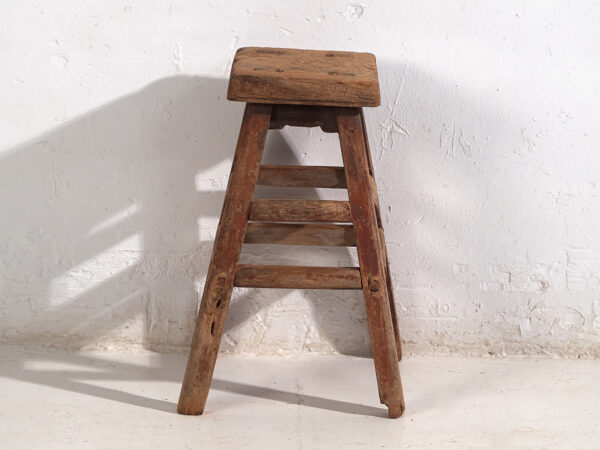 Pequeño taburete antiguo (c.1900) #7