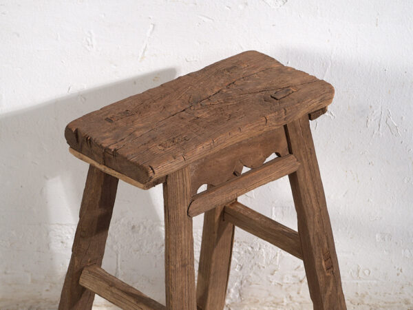 Taburete asiático antiguo (c.1900) #8