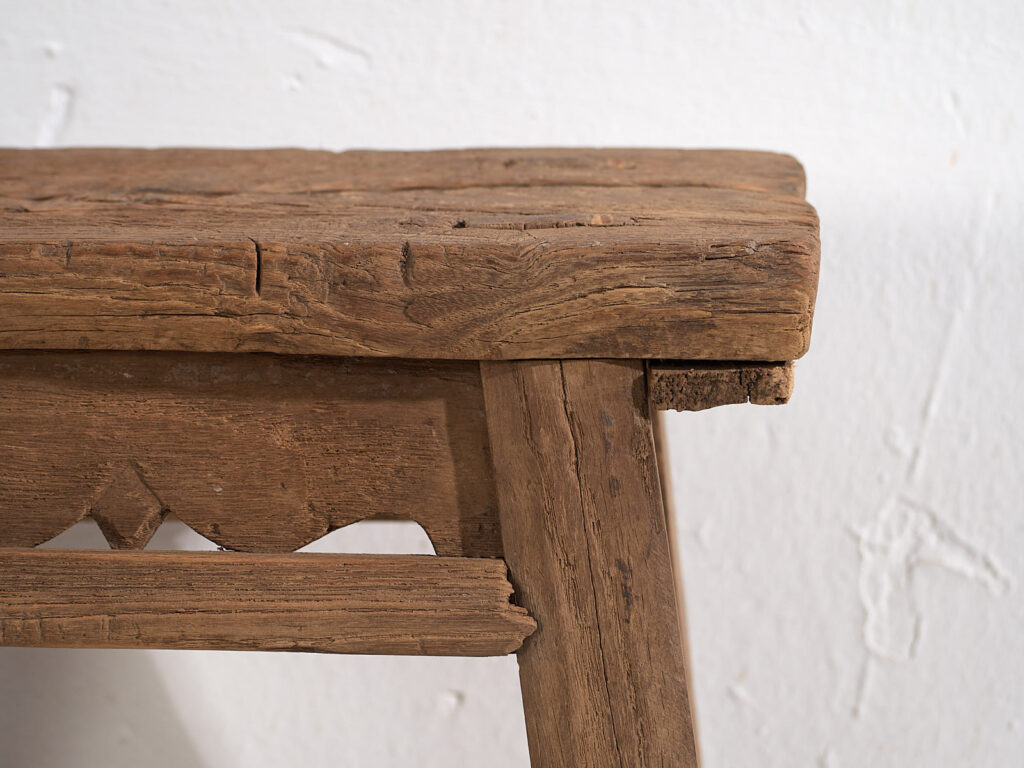 Taburete asiático antiguo (c.1900) #8