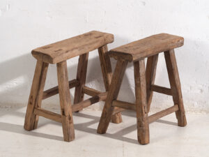 Pareja de taburetes antiguos (c.1900). Conjunto de 2 piezas #1