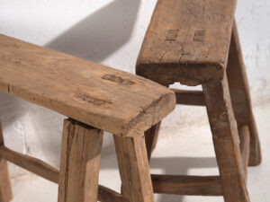 Pareja de taburetes antiguos (c.1900). Conjunto de 2 piezas #1