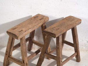 Pareja de taburetes antiguos (c.1900). Conjunto de 2 piezas #1