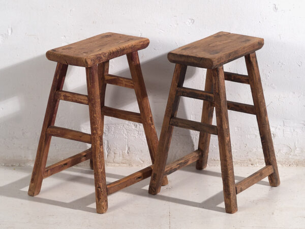 Pair of Antique oriental stools (c.1900) #7