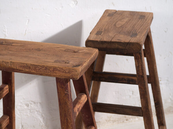 Pair of Antique oriental stools (c.1900) #7