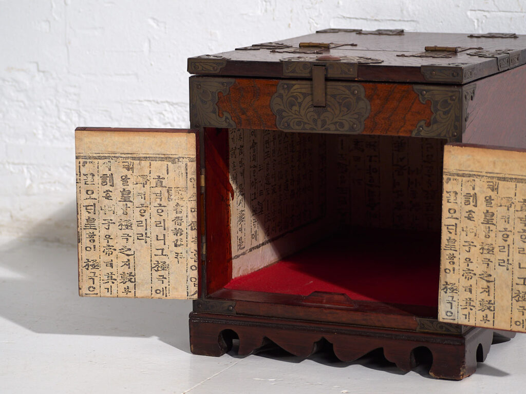 Kyōdai-bako japonés antiguo en madera de keyaki con espejo, periodo Meiji/Taishō (c. 1890–1925) #27