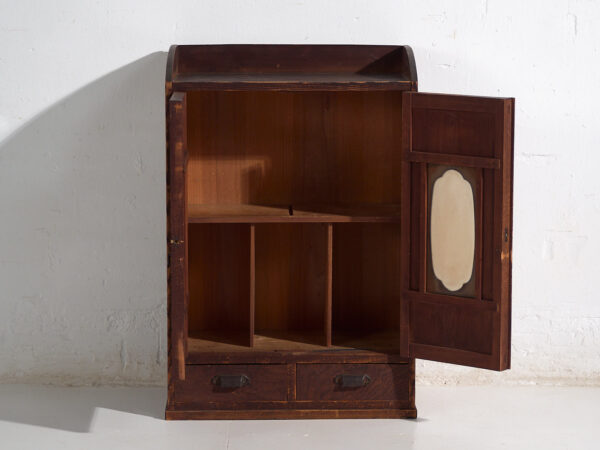 Mueble auxiliar japonés kodansu con puertas acristaladas, periodo Taishō–Showa temprano (c. 1915–1940) #30