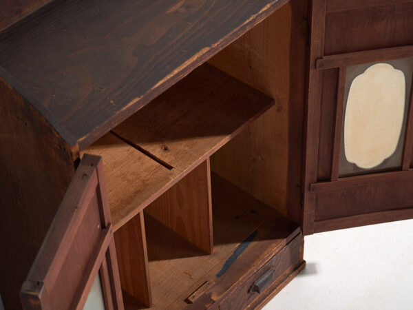Mueble auxiliar japonés kodansu con puertas acristaladas, periodo Taishō–Showa temprano (c. 1915–1940) #30