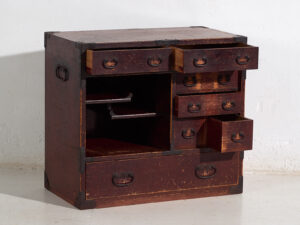 Choba-dansu japonés antiguo en madera de cedro, periodo Meiji/Taishō (c. 1890–1920) #45