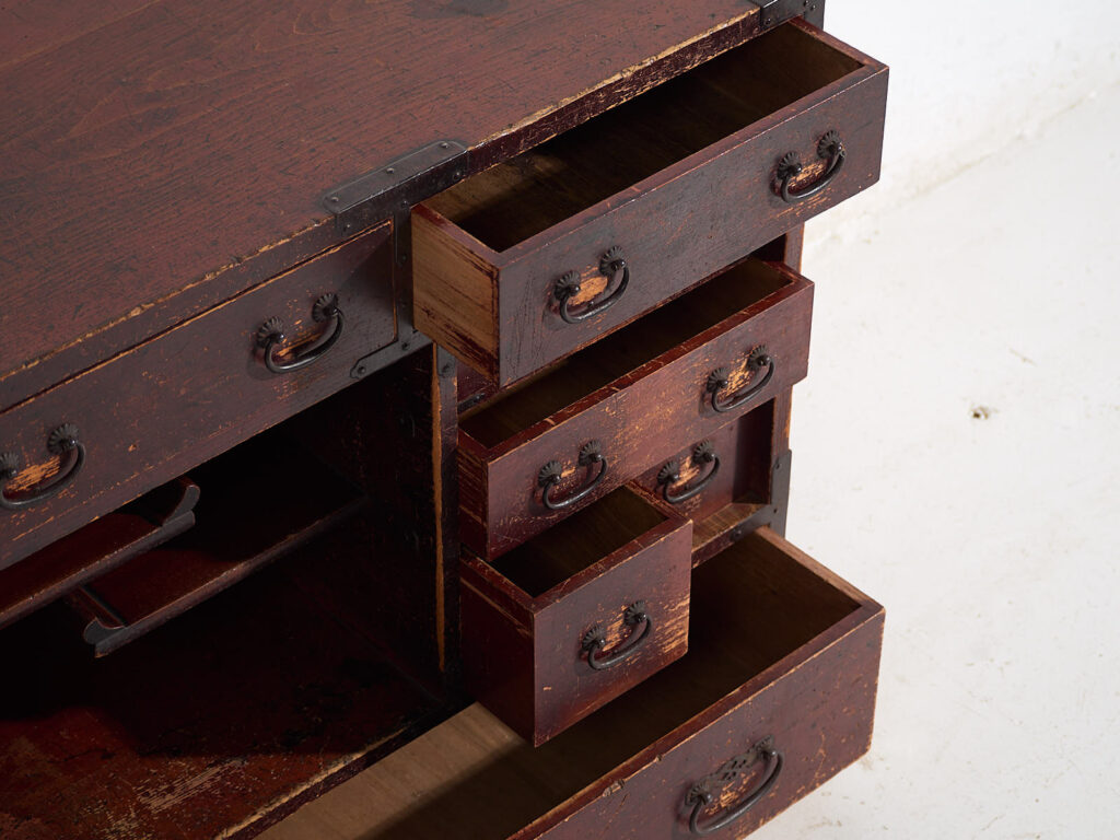 Choba-dansu japonés antiguo en madera de cedro, periodo Meiji/Taishō (c. 1890–1920) #45