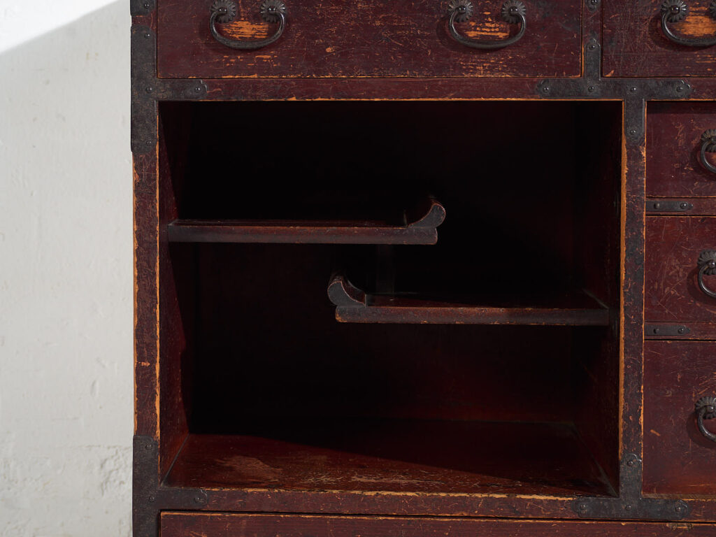 Choba-dansu japonés antiguo en madera de cedro, periodo Meiji/Taishō (c. 1890–1920) #45