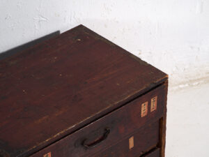 Cajón japonés antiguo ko-dansu en madera de cedro, periodo Meiji (ca. 1870–1900) #48