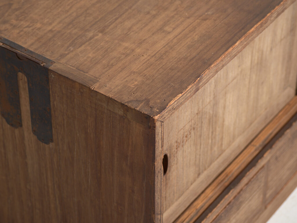 Armario bajo con puertas correderas antiguo - Periodo Taishō / Showa (c.1920-1970) #9