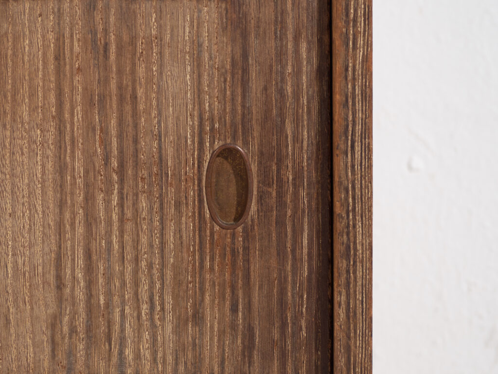 Armario bajo con puertas correderas antiguo - Periodo Taishō / Showa (c.1920-1970) #9