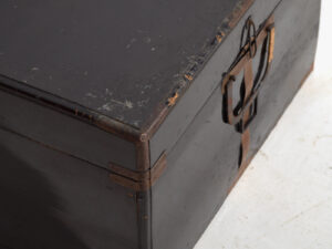 Cofre japonés antiguo de color oscuro - Periodo Meiji / Taishō (c.1868-1926) #13