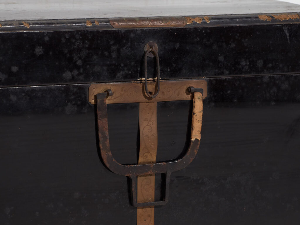 Cofre japonés antiguo de color oscuro - Periodo Meiji / Taishō (c.1868-1926) #13