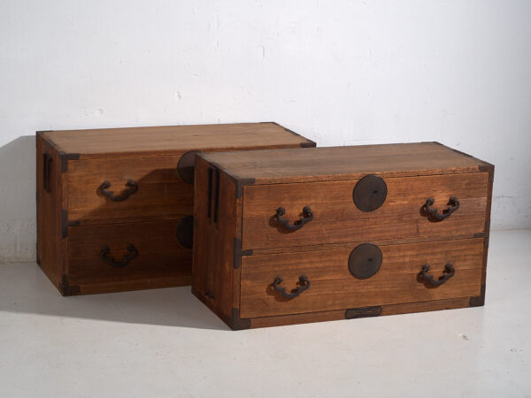 Tansu japonés antiguo de múltiples cajones- Periodo Meiji / Taishō (c.1868-1926) #16