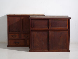 Armario Mizuya tansu japonés antiguo - Periodo Taishō / Showa (c.1912-1945) #38