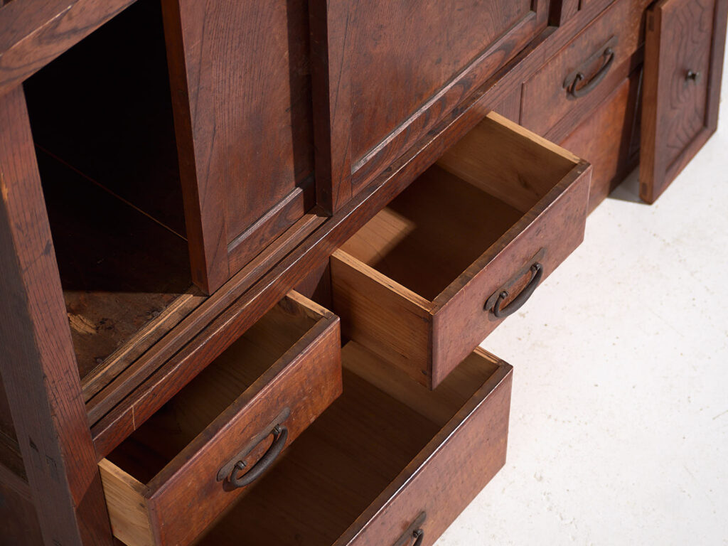 Armario Mizuya tansu japonés antiguo - Periodo Taishō / Showa (c.1912-1945) #38