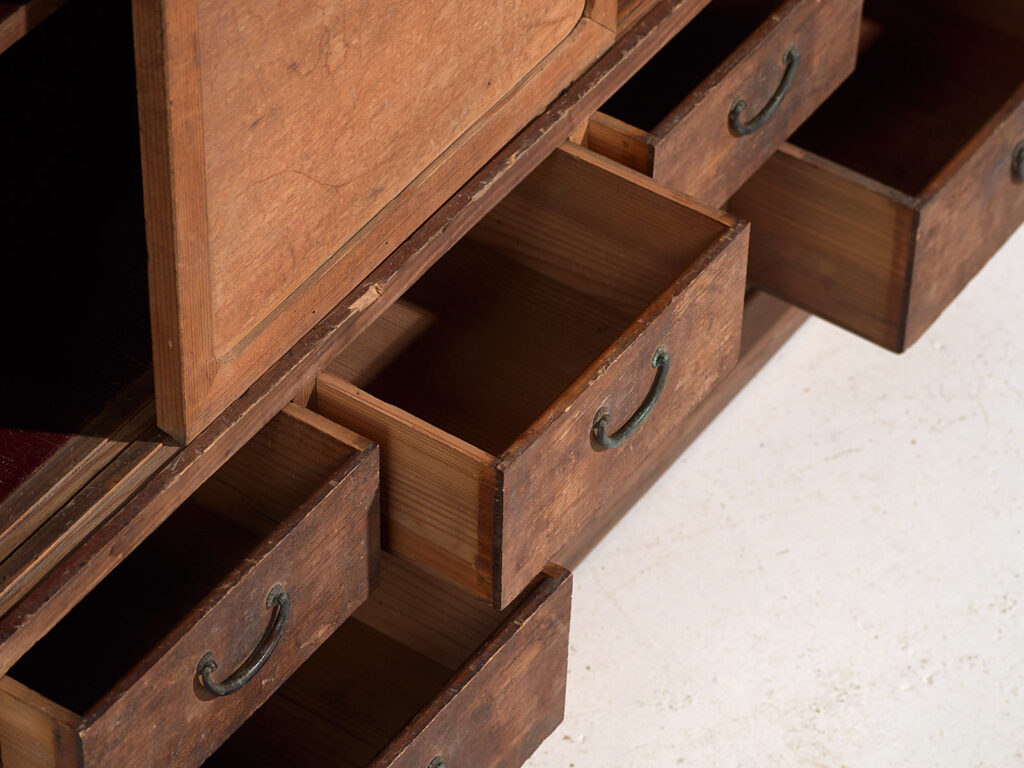 Cómoda de almacenamiento japonesa antigua - Periodo Meiji (c.1868-1912) #48