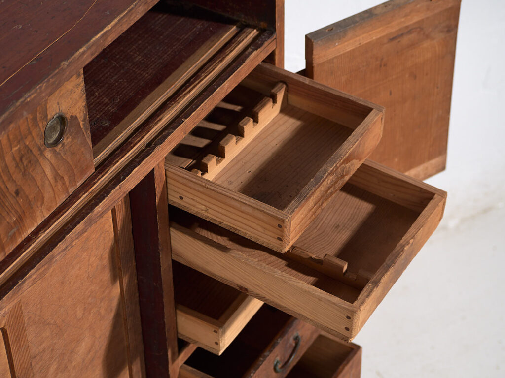 Cómoda de almacenamiento japonesa antigua - Periodo Meiji (c.1868-1912) #48