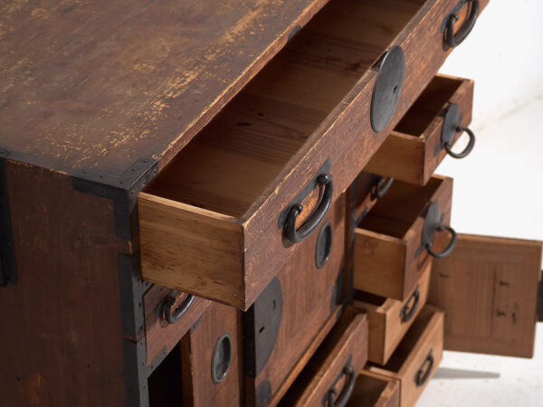 Tansu japonais ancien - Période Meiji / Taishō (c.1868-1926) #52