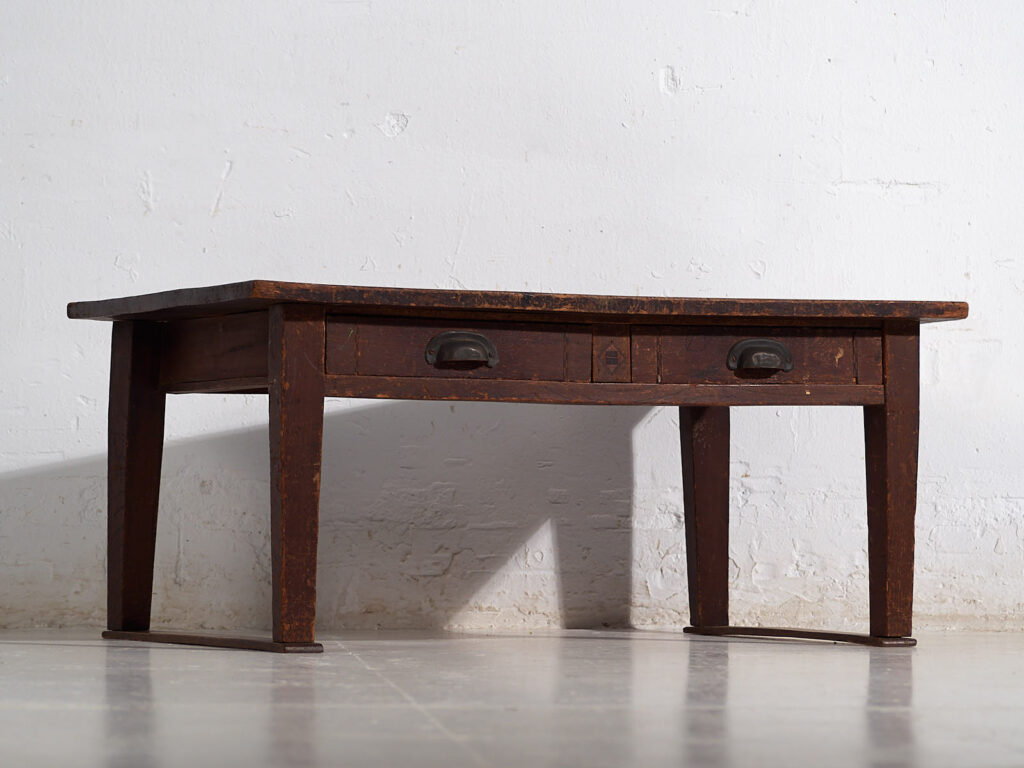 Mesa baja auxiliar Chabudai japonesa antigua - Periodo Showa (c.1926-1970) #78