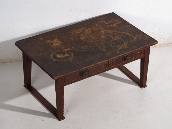 Mesa baja auxiliar Chabudai japonesa antigua - Periodo Showa (c.1926-1970) #78