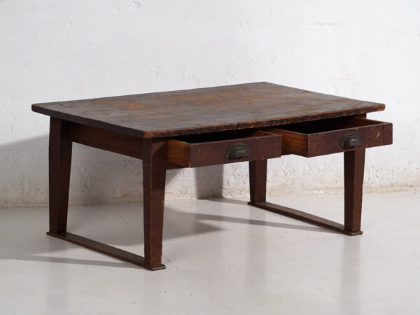 Mesa baja auxiliar Chabudai japonesa antigua - Periodo Showa (c.1926-1970) #78