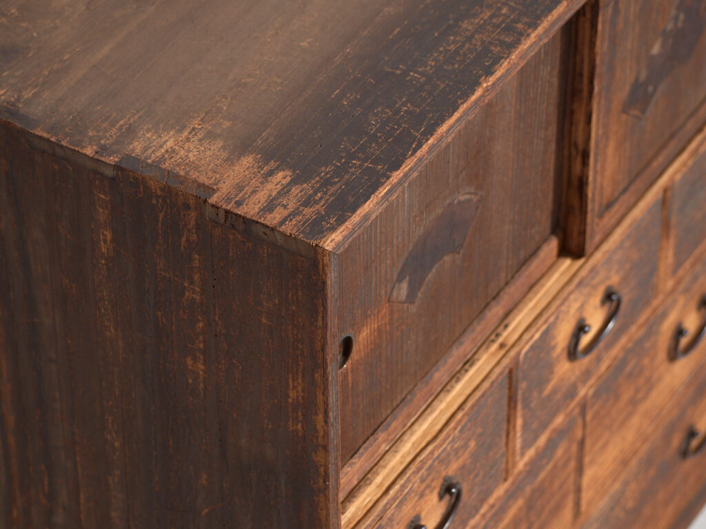 Cómoda antigua con puerta corredera - Periodo Taishō / Showa (c.1920-1945) #92