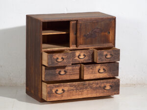 Cómoda antigua con puerta corredera - Periodo Taishō / Showa (c.1920-1945) #92