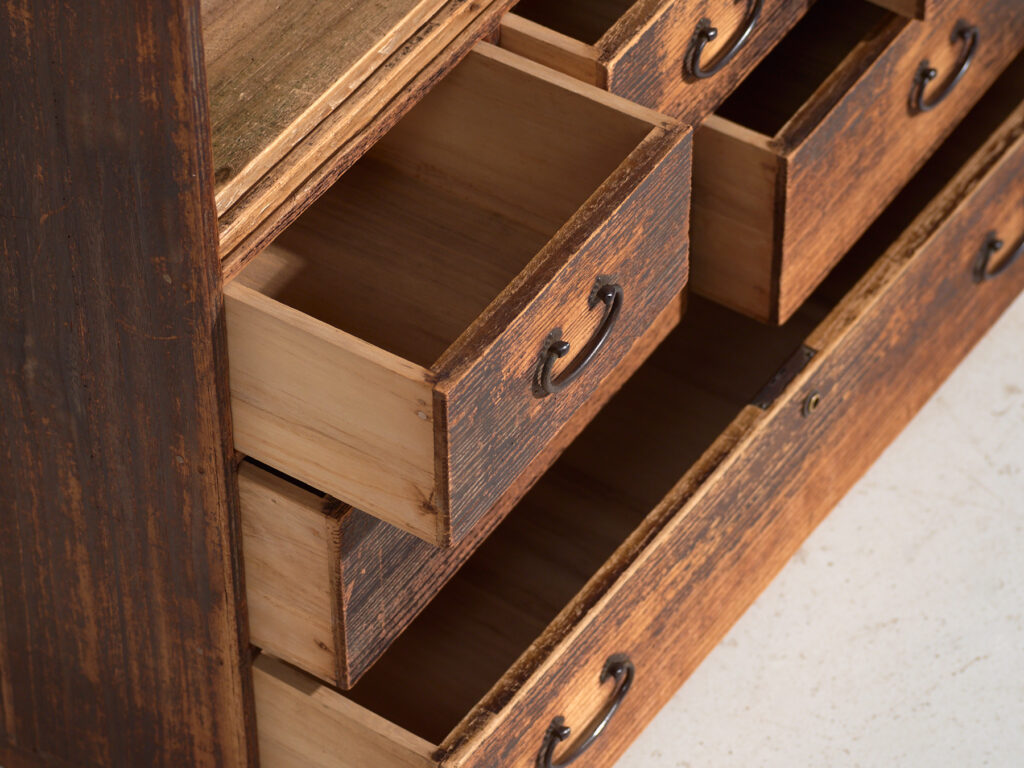 Cómoda antigua con puerta corredera - Periodo Taishō / Showa (c.1920-1945) #92