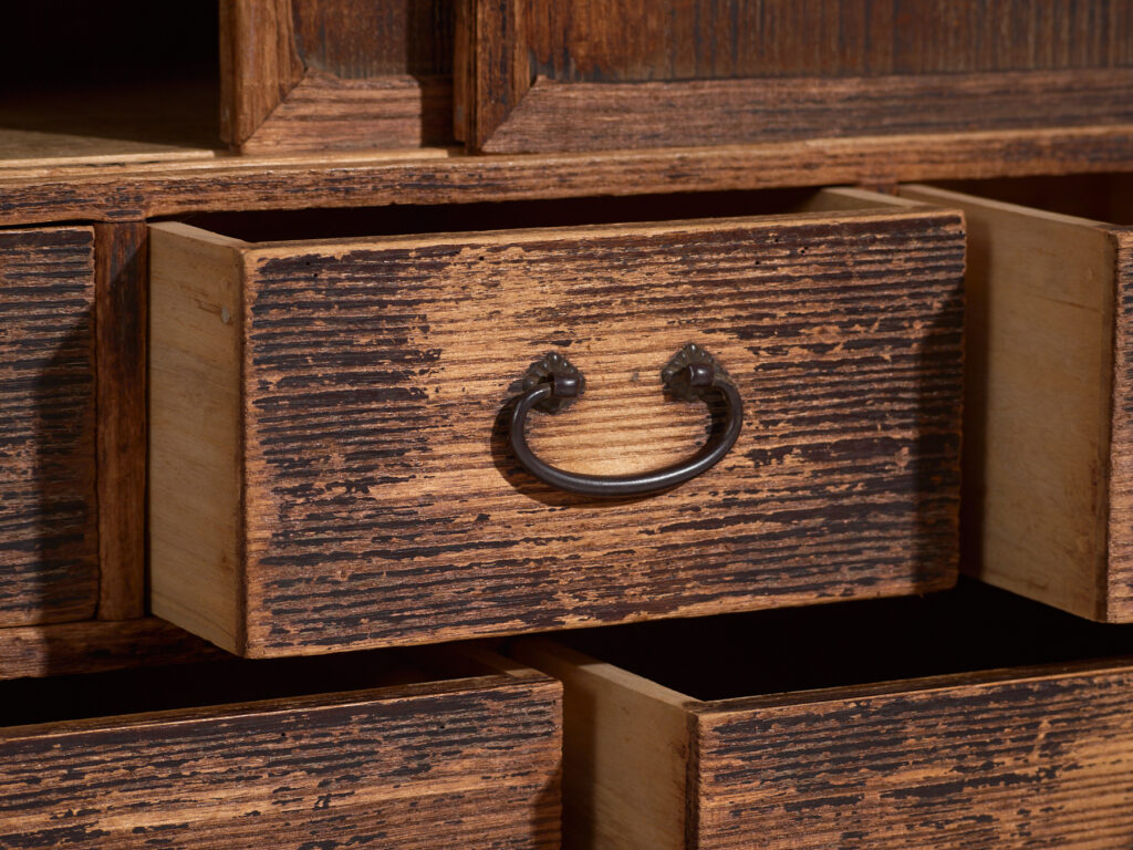 Cómoda antigua con puerta corredera - Periodo Taishō / Showa (c.1920-1945) #92