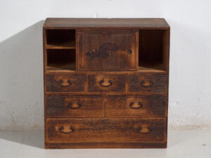 Cómoda antigua con puerta corredera - Periodo Taishō / Showa (c.1920-1945) #92