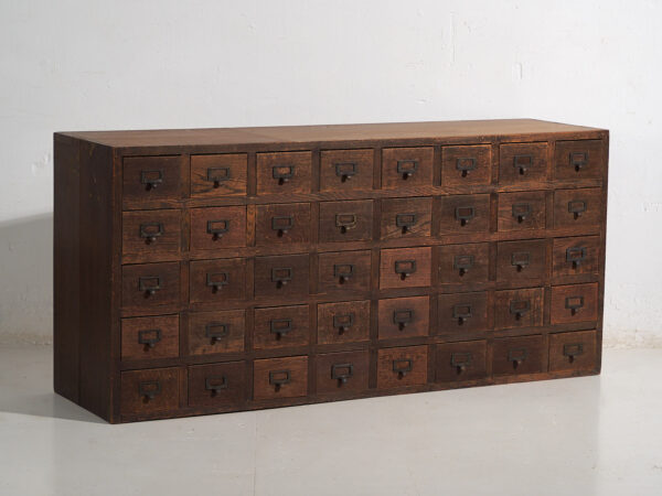 Antique Japanese kusuri tansu pharmacy sideboard - Taishō / Showa Period (c.1920-1945) #95